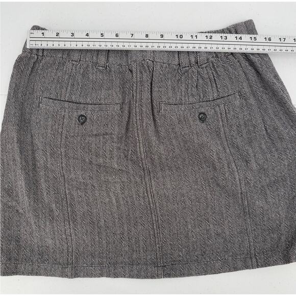 NWT Free People Pop Preppy Herringbone Gray Mini Skirt Size 6 - Picture 8 of 8